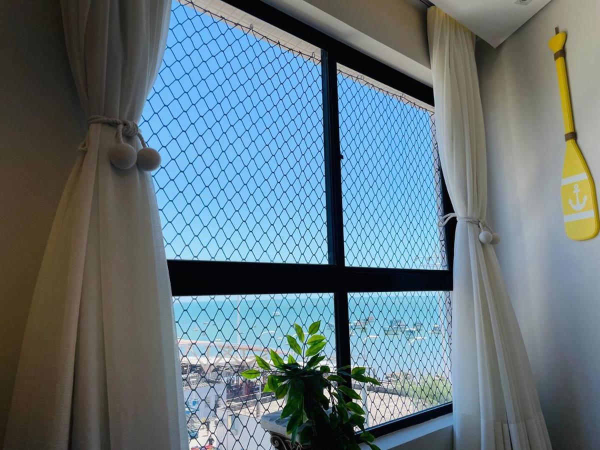 Flat Luxuoso Alto Padrao Frente Mar Com 2 Suites No Iate Plaza Fortaleza  Eksteriør billede